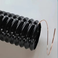 Tubo de PU de 1-5 metros de longitud, 0,63mm de espesor, 25-100mm de diámetro interior, manguera de aire de escape de humos de vacío de succión de polvo transparente