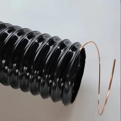 Imagen 1 del producto Tubo de PU de 1-5 metros de longitud, 0,63mm de espesor, 25-100mm de diámetro interior, manguera de aire de escape de humos de vacío de succión de polvo transparente