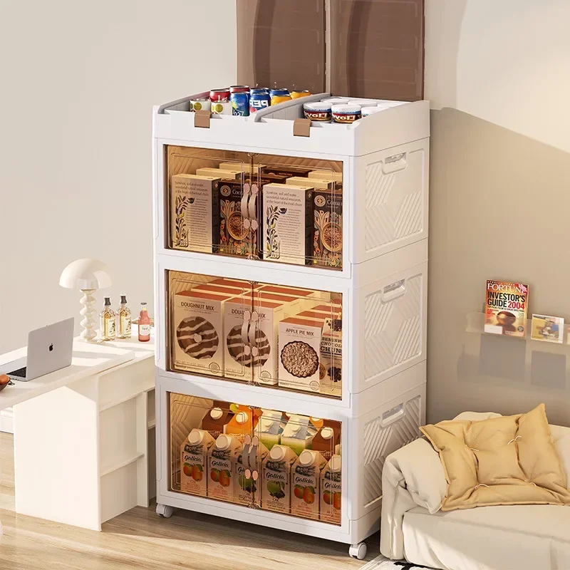 Factory Minimalist Folding Storage Cabinet Large Capacity Locker Household Mobile Floor Locker