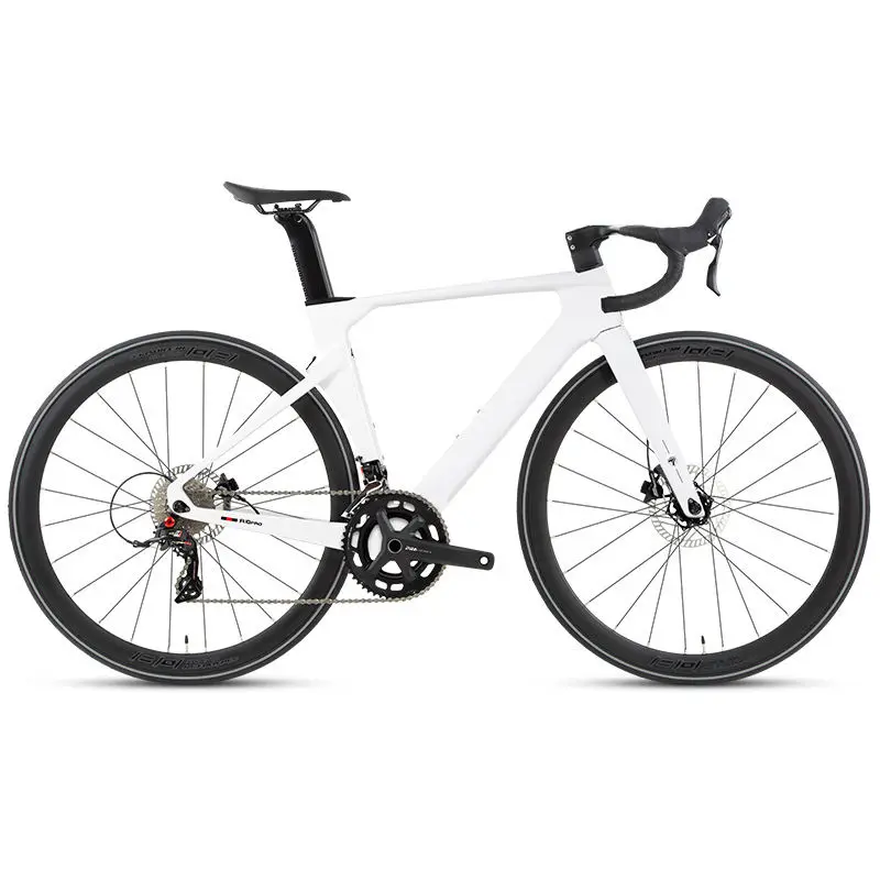 Thru Axle Disc Brake 16-Speed Carbon Road Bike Aluminum Wheels Shimanuo Claris/R2000-8S High Modulus Carbon Fiber Frame