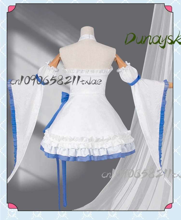 Re Rem คอสเพลย์ชุด - คริสตัลสีฟ้าชุดแม่บ้านวิกผมอะนิเมะ Lolita สไตล์เครื่องแต่งกายสําหรับฤดูร้อน/ฮาโลวีน/Convention ZER0