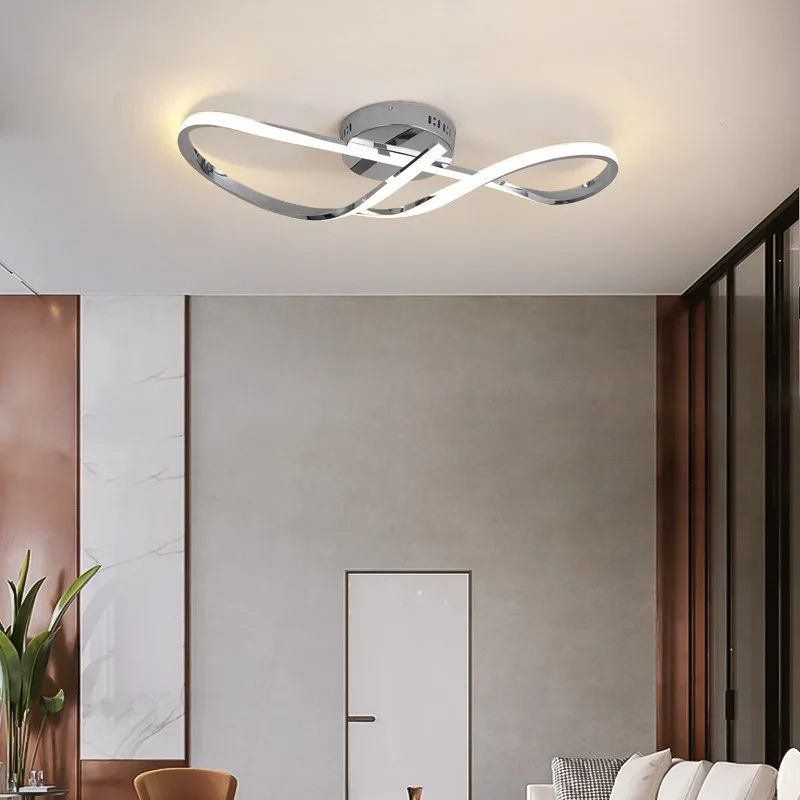 Nordic Acrylic Ceiling Lights Bedroom Simple Living Room Restaurant Remote Control Interior Ceiling Lamps Illumination Art Decor
