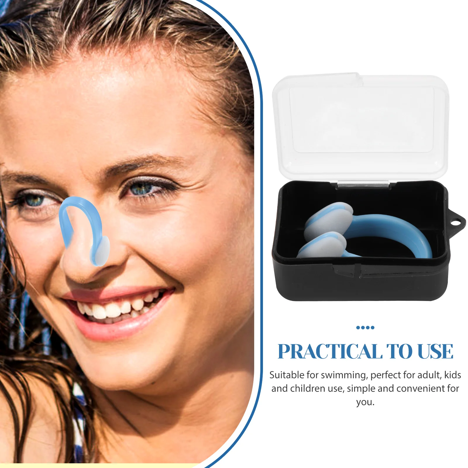 

Swimming Nose Clip Silicone Soft Comfortable Swim Nose Plug Lightweight Durable Portable Easy Wear