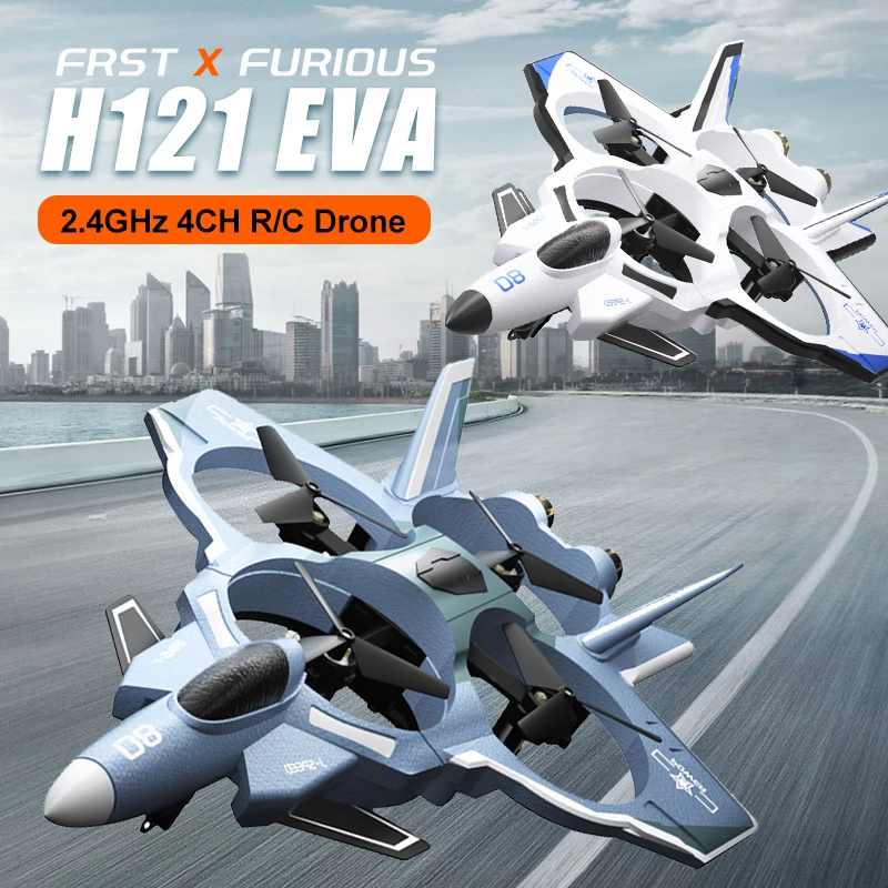 H121 EVA RC Plane 2.4G 4CH Remote Control Flying Glider LED Light  Foam Radio Airplane Toys Helicopter Drone Child Kid Boy Gift