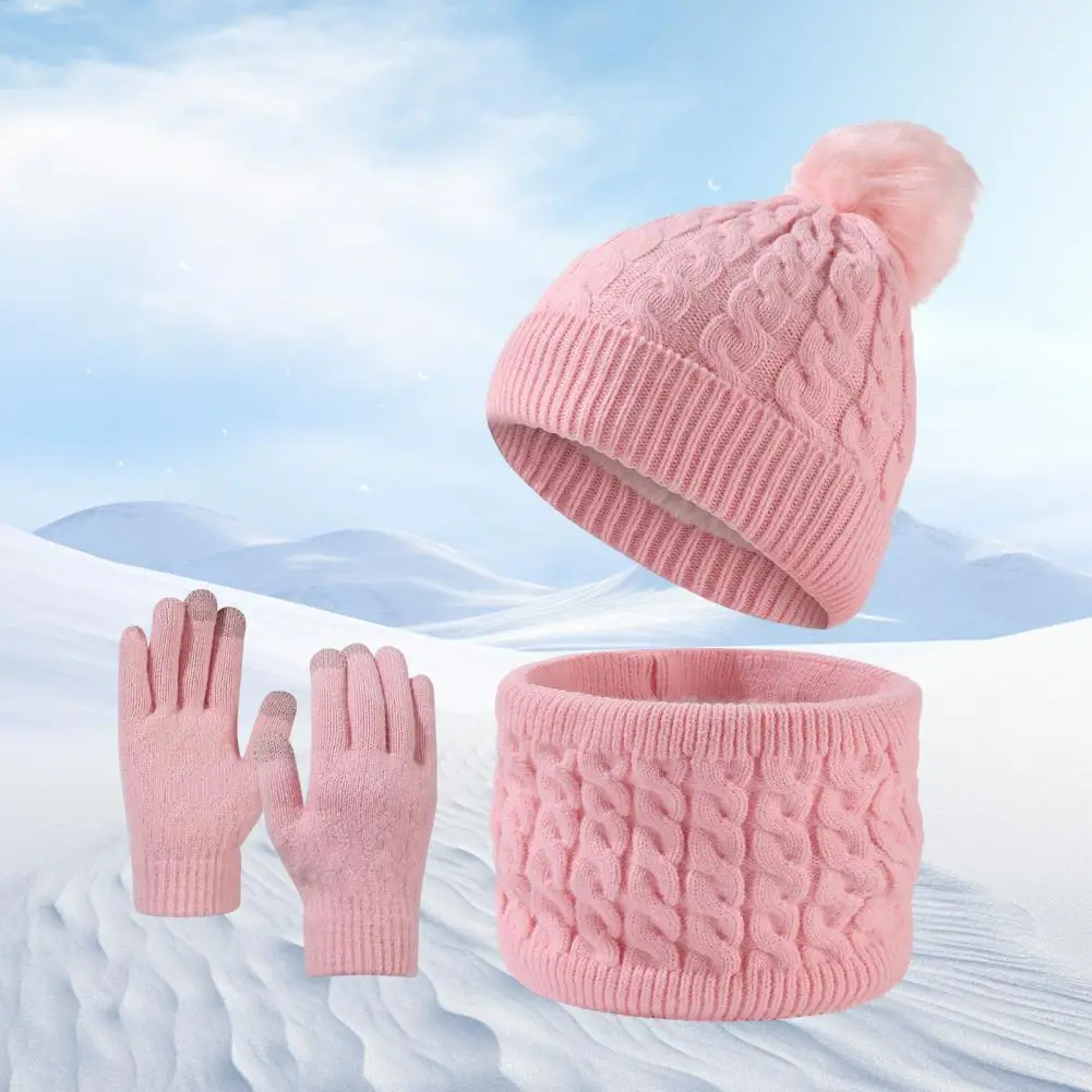 Ademende winteraccessoires Winter Outdoor Fietsen Dome Neck Warp Set met handschoenen Dik gebreid voor winddicht