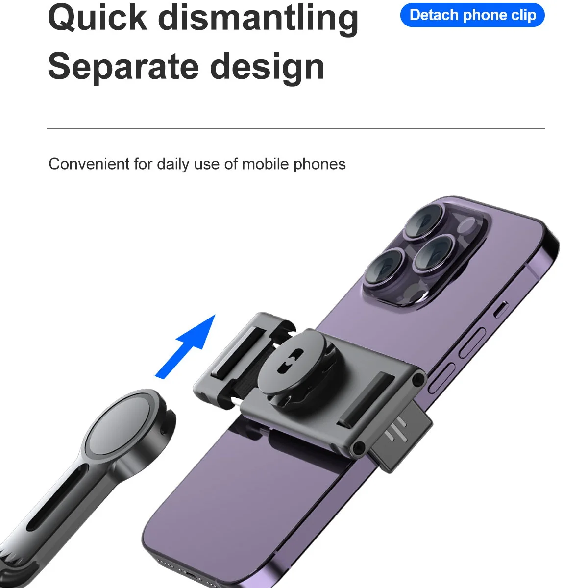 Stabilizzatore del telefono Smart Facial Tracking con supporto per telefono con luce di riempimento rimovibile treppiede per Selfie Stick Wireless