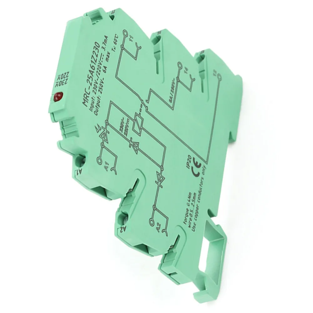 

MRC-25A61Z230 PLC Relay 6.2mm Thickness 1NO 1 NC Ultra-thin PLC Relay 230VAC/220VDC Interface Relay Module Industrial Control