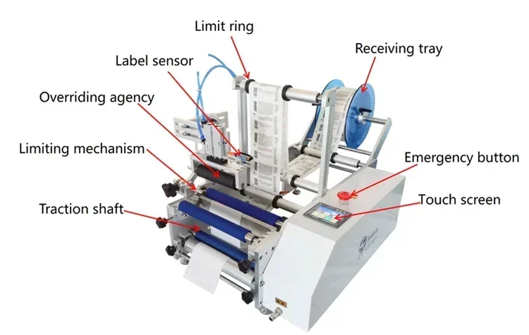 

Semi-automatic bottle labeling machine, self-adhesive round labeling machine, plastic bottle labeling machine