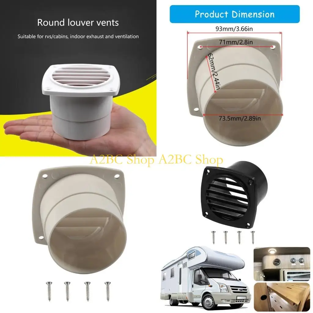 

A2BC Air Outlet Vent Vent Vent Ventreed Grille Walling Vent с монтажными винтами Универсальный морской замена воздушного шланга