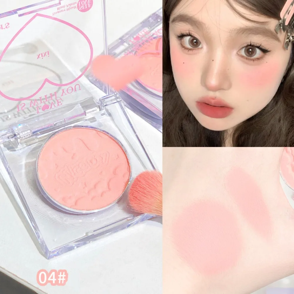 Nouveau Coeur visage fard à joues brillant éclaircir Contour Rouge mat facile à mélanger maquillage Blush Palette