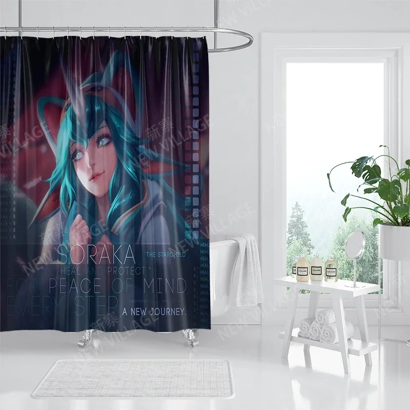 Waterproof fabric shower curtains Bathroom curtain accessories 180x200 Bath curtain for shower 240*200 cartoon cute decoration