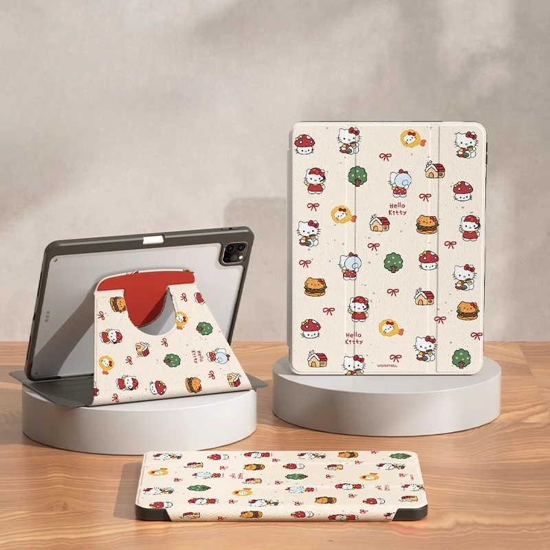 

Hello Kitty For ipad Case iPad 7/8/9/10 10.2in A16 11in Protective case Air 3 4 5 10.9in M2 M3 Pro3 4 5 6 12.9in M4 Tablet Cover