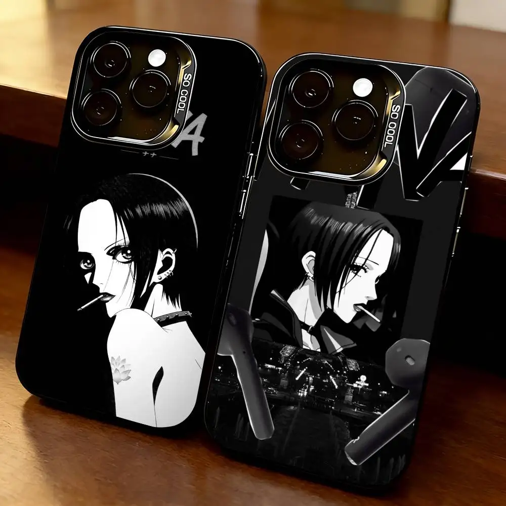 

A-Anime Cool Nana O-Osaki Line Phone Case For iPhone 17,16,15,14,13,12,11 Plus,Pro Max,XS,Colorful Silver Phone case Funda Cover