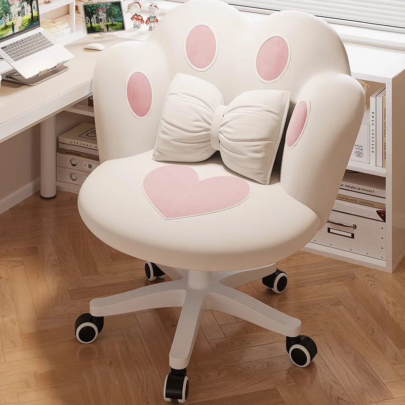

Cute Kawaii Office Chair Comfortable Computer Bedroom Ergonomic Office Chair Vanity Dresser Lazy Silla Oficina Home Furniture
