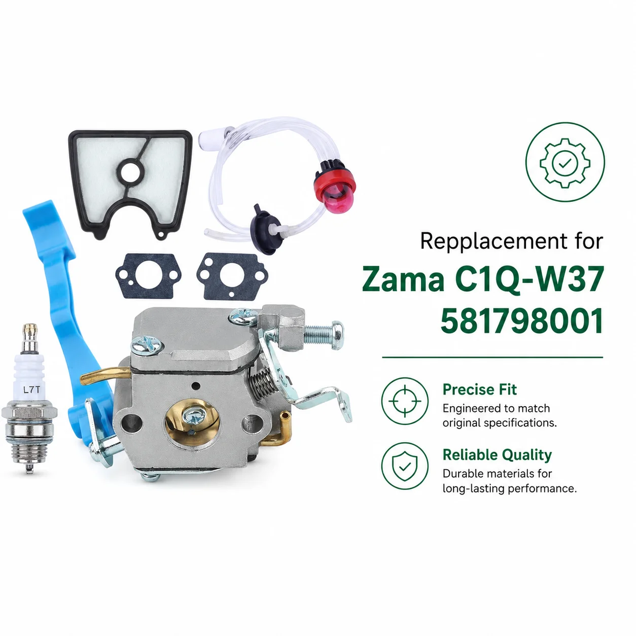 Carburetor,Air Filter,Fuel Line,Spark Plug Tune Up Kit For Husqvarna 125B 125BX 125BVX Leaf Blower Replaces 545081811 545112101