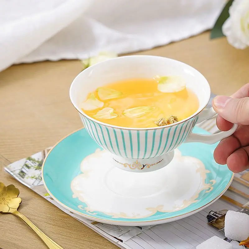 

English Phnom Penh Bone Porcelain Coffee Cup Ceramic Cup Set Afternoon Tea Cup Tea Plate Water Cup Kitchen Supplies Gift Box