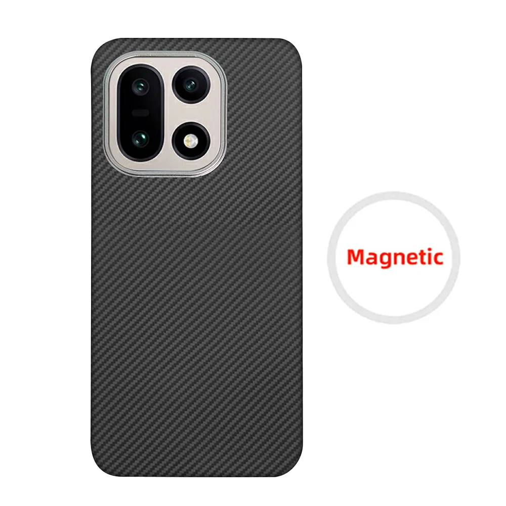 Voor OnePlus 15-telefoonhoesje Kevlar aramidevezel harde schaal koolstofvezel ultradunne lichtgewicht magnetische zakelijke beschermhoes