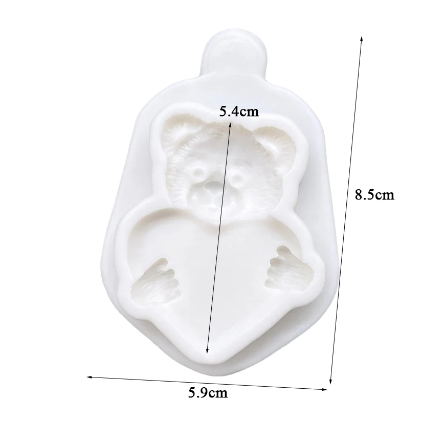 Bear Heart Silicone Sugarcraft Mold Chocolate Cupcake Baking Fondant Cake Decorating Tools