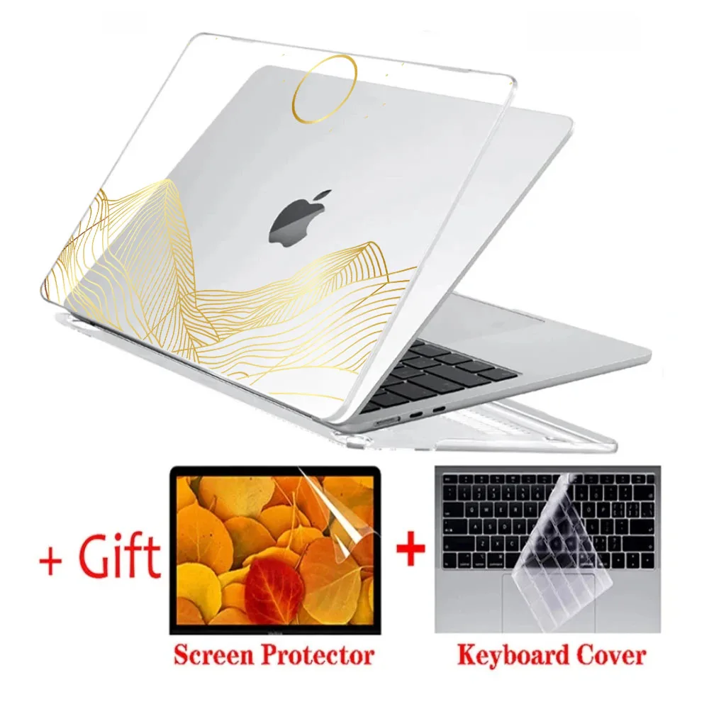2025 New Laptop Case For Macbook Pro 14 Case M4 For Macbook Air M2 13.6 15 Case Mac Book M1 M3 Chip Pro 16 13 Cover Accessories