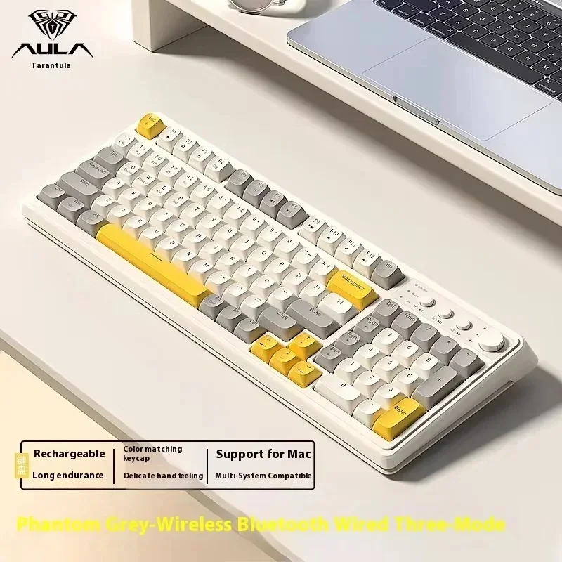 Imagem -06 - Alua-spider S99 Conexão sem Fio Bluetooth Teclado Filme de Silicone Ergonômico Três Modos Jogo Escritório