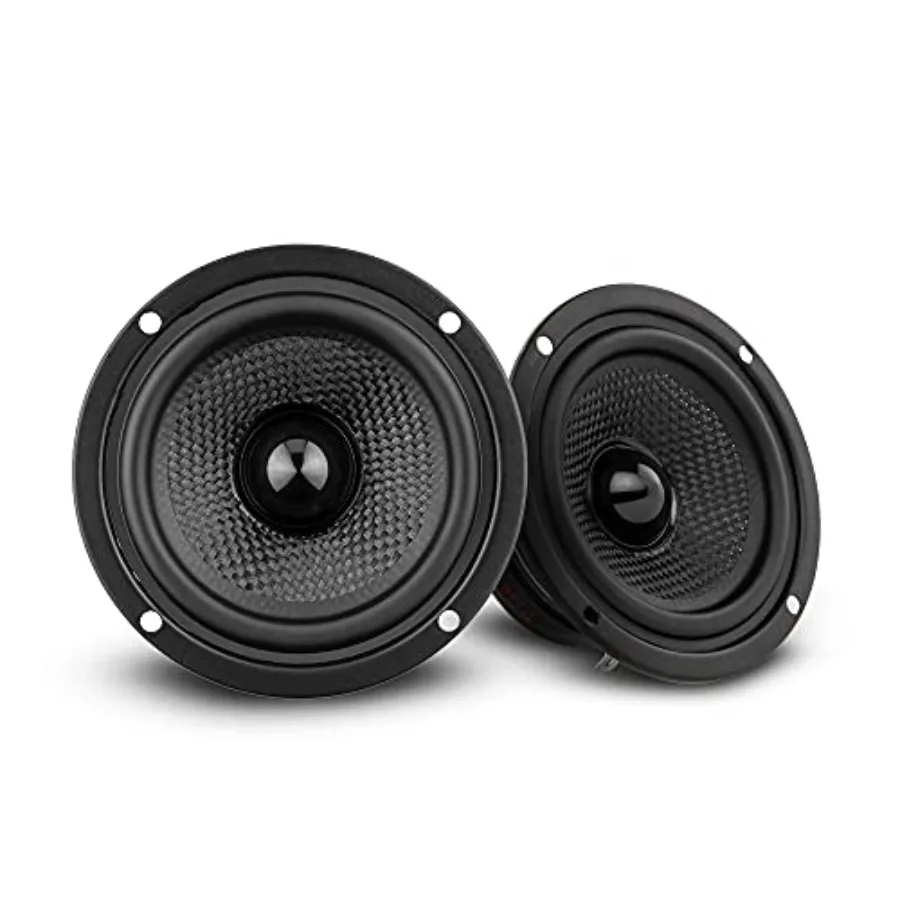 

Car audio speakers for vehicle installation, Kevlar cone, black, 120W power handling and 4 ohm impedance