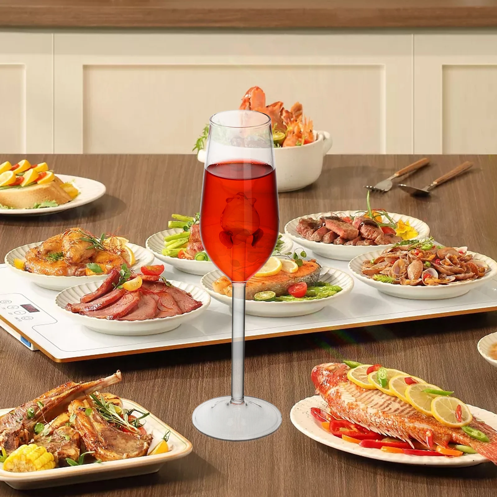 

1Pcs Rose Crystal Glass Wine Cup Stable Non-Slip Red Wine Goblet Practical Home Party Glass Goblet Cocktail Cup