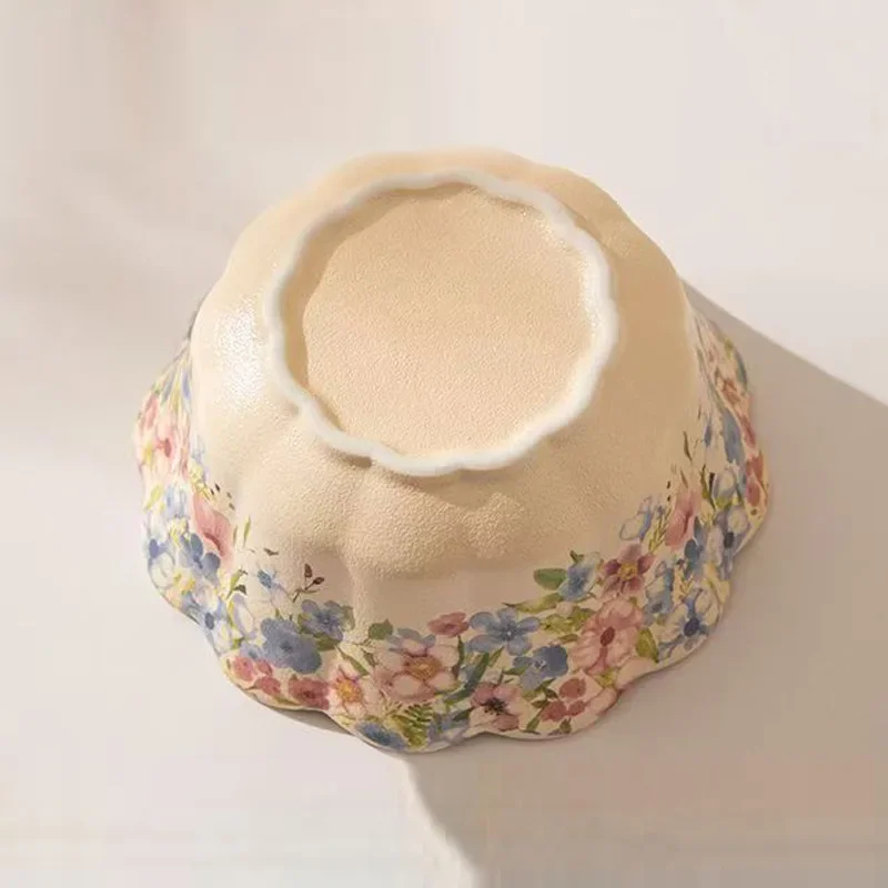 ZML ceramic tableware bowl for home eating large matte hat bowl