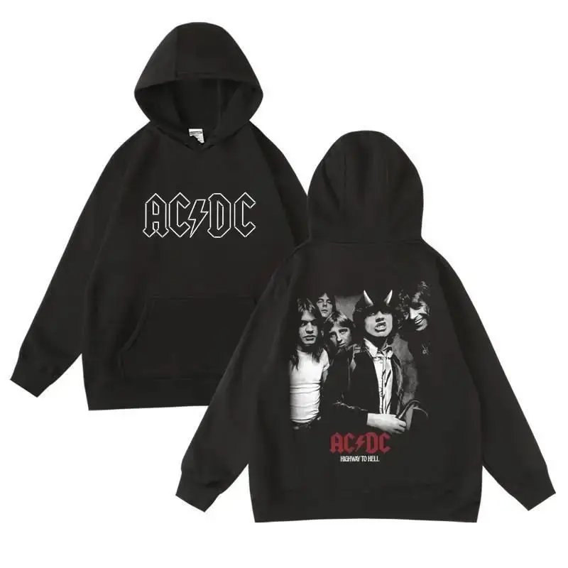 European and American Rock Metal Band ACDC Autumn and Winter Hooded Sweater Men and Women with The Same Pullover Hoodie