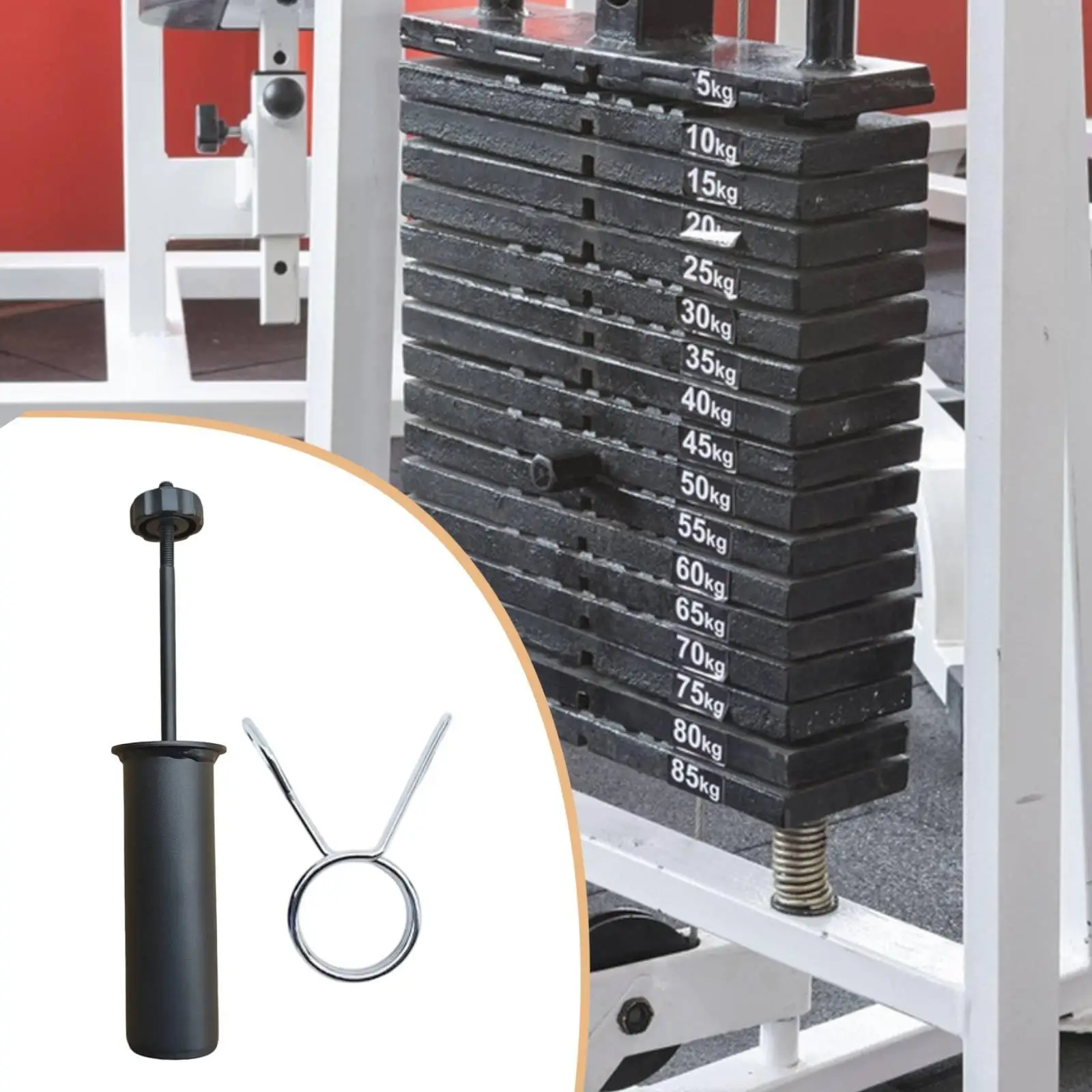 Weight Machine Attachment Steel Weight Stack Pin Long Lasting Secure Hold for Efficient Strength Training