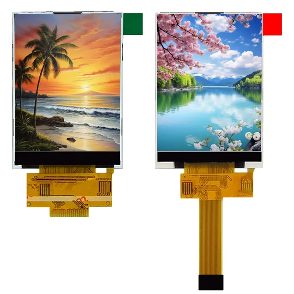 

2,4-дюймовый ЖК-дисплей TFT-модуль 240*320 RGB 4-проводной последовательный порт SPI Широкоугольный сенсорный экран Подключаемый припой 18-контактный ILI9341 ST7789V
