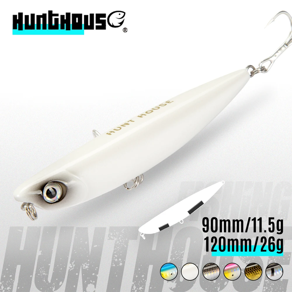 Hunthouse D02 Sparrow Pencil Surface Fishing Lure Topwater Stickbaits 90/120mm 11.5/26g Top Walkers pesca For Bass Tackle