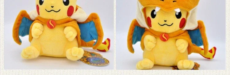 

1-10pcsNEW Hot Pokemon Pikachu Cosplay Toy Charizard Snorlax Garchomp Tyranitar Hydreigon Anime Eevee Lapras Stuffed Plush Doll