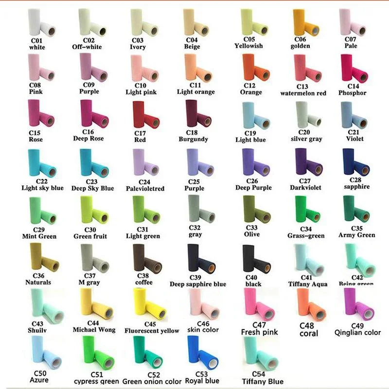 Rotolo di tulle 6\'\'* 25 yard Bobina di organza Tutu Forniture per scrapbooking Matrimonio Fai da te Festa Baby Shower Decorazione Forniture