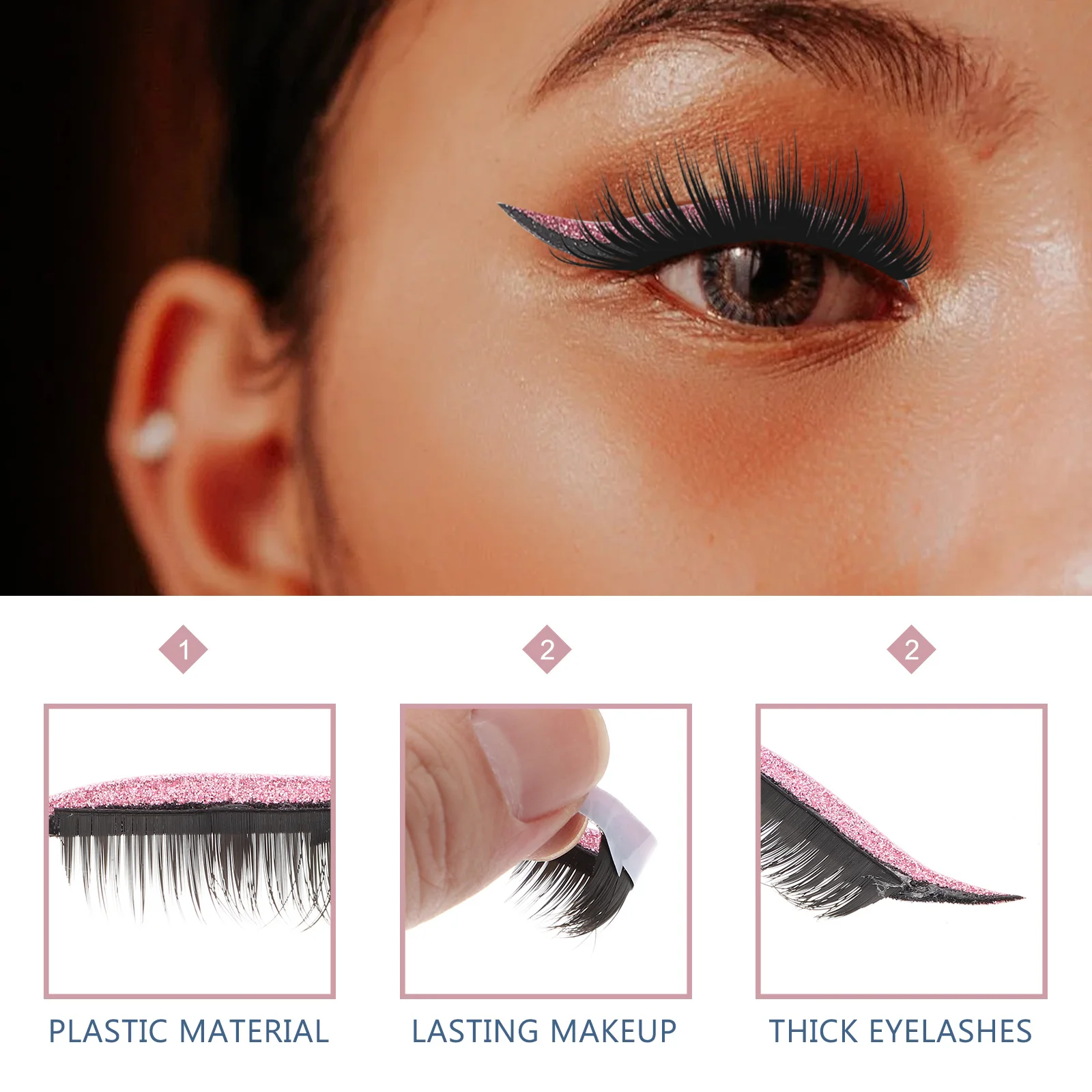 4Pairs Women Men Eyeliner Tape Sticker for Enlarging Eyes Cosplay Costume Party Eyeliner Decal Eye Line Sticker