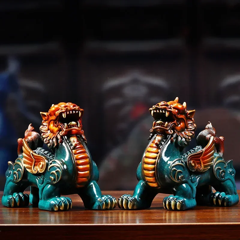 MOYU Copper Mascot Animal Pixiu Decorations Miniatures Statues Home Living Room Sculptures