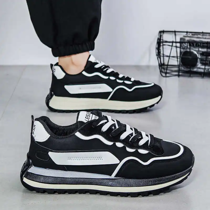 With Ties Lace Up Luxury Shoes Men Sneakers Running Idea Goods Men's White Shoes Sport Dropshiping Tenix Scarp Luxe