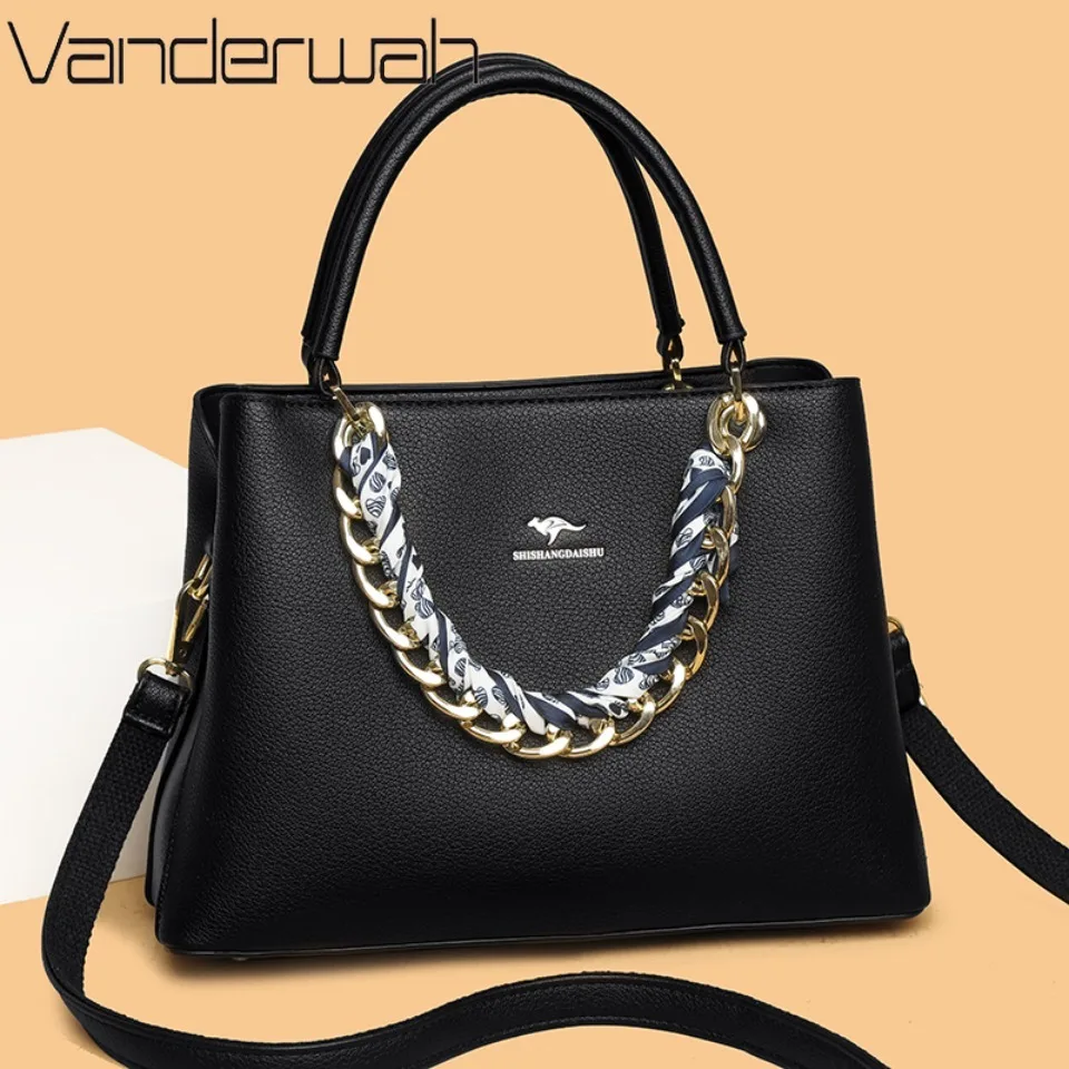 

Luxury Designer New High Quality Soft PU Leather Women's Chain Crossbody Bags Female Square Bags Shoulder Bags Bolsos Mujeres