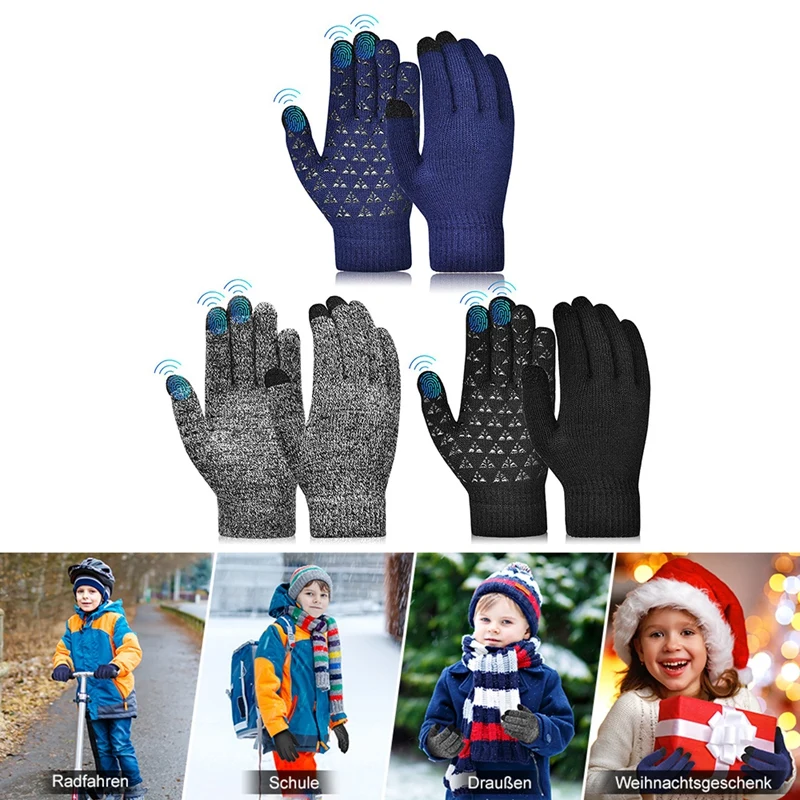 Gants de cyclisme à écran tactile pour hommes et femmes, course à pied, conduite, jogging, ski, chauds, hiver