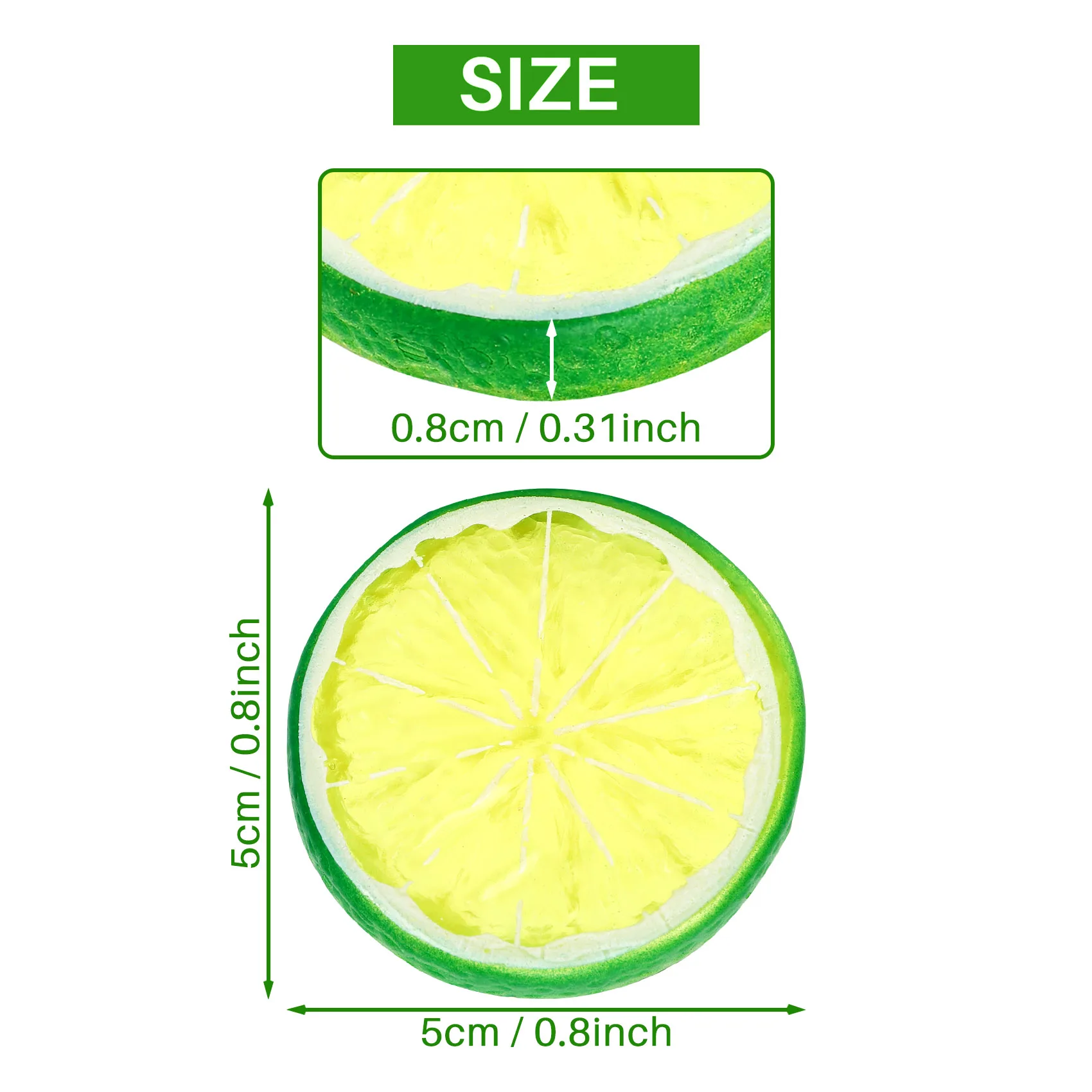 

【Домашние инструменты!】Искусственные ломтики лимона, искусственные фрукты, мини-листки лимона, пластиковая модель искусственных фруктов, украшение для вечеринки и свадьбы