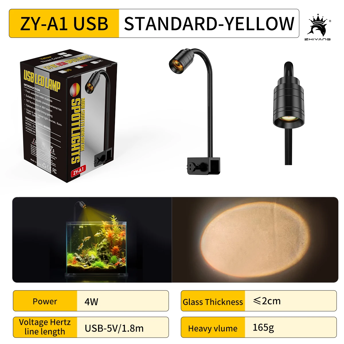 110-240V mini fish tank spotlight South American landscaping small aquarium clip light fish tank light led light