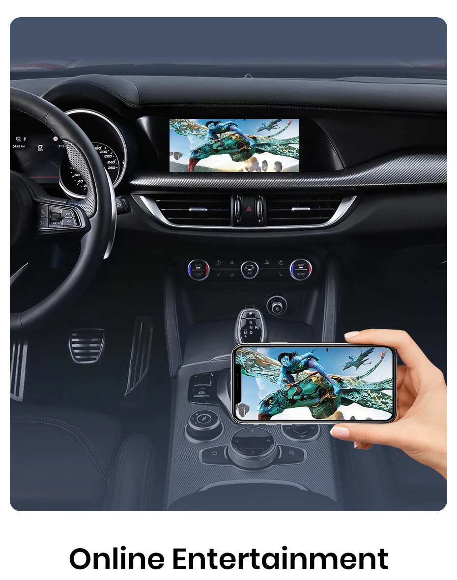 Junsun Wireless CarPlay Android Auto Interface Adapter für Alfa Romeo Stelvio Giulia 2017-2020 AirPlay Mirror Link Funktionen – Detail 4