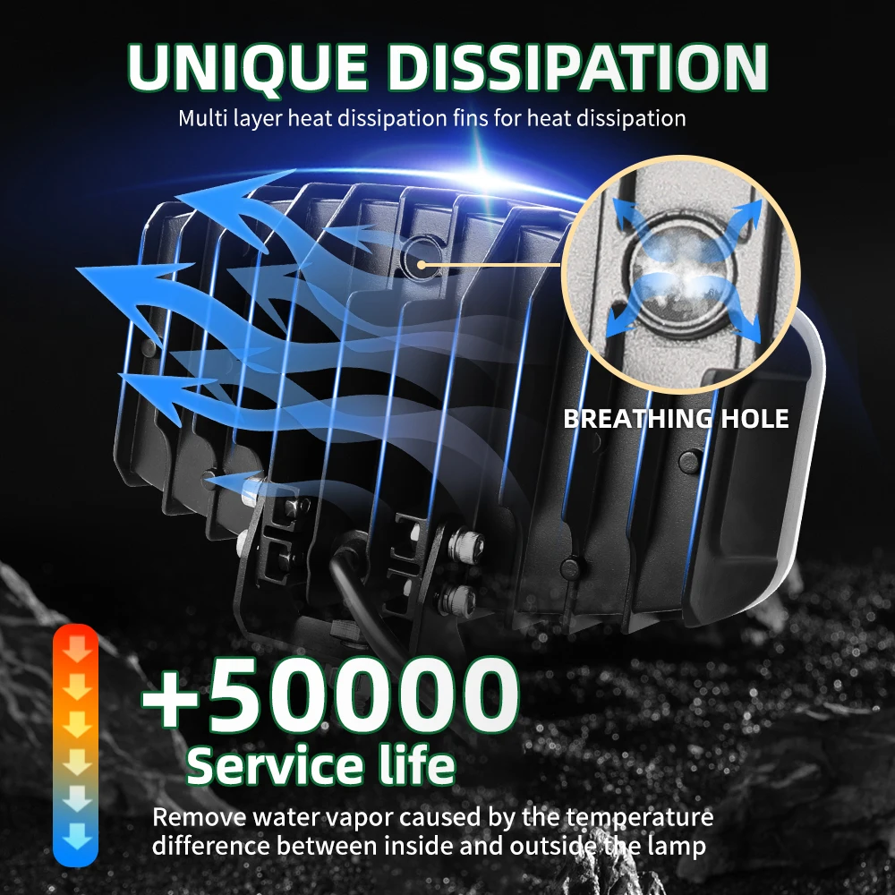 HAOLIDE 10 بوصة السوبر مشرق مع أبيض أصفر DRL LED العمل القيادة رئيس ضوء عالية منخفضة شعاع DRL لشاحنة حافلة مقطورة 10-30 فولت