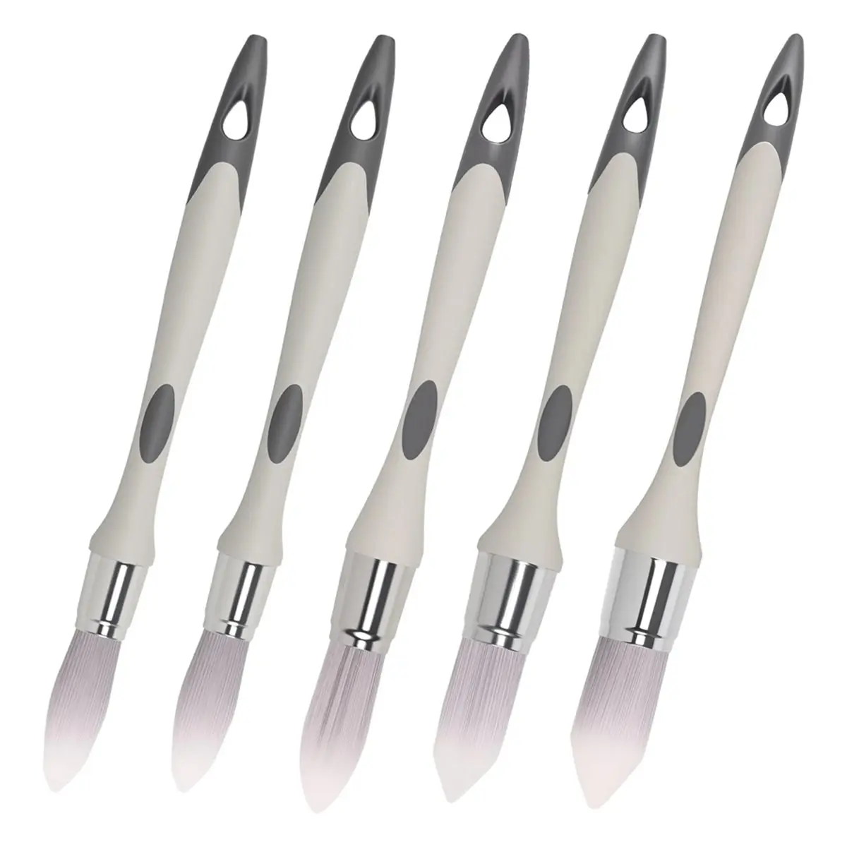 Best of 2026 5Pcs Paint Brush Set Handheld Round Paint Brush Tool for Wall Edging and Color Separation