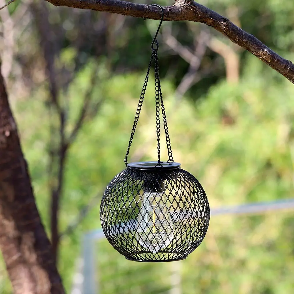 

Multifunctional Waterproof Solar Lantern Lights Retro with Handle Hook Solar-Powered Anti-rust Hanging Lanterns