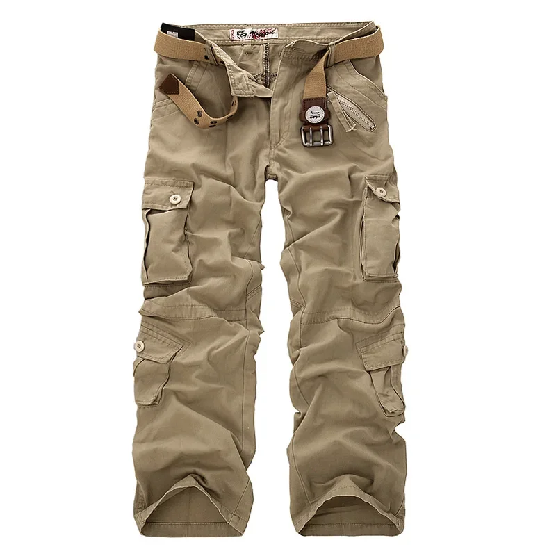 

Hot sale men's loose large outdoor mountain climbing multi pocket washing men's cargo pants loose casual pants men's clothing