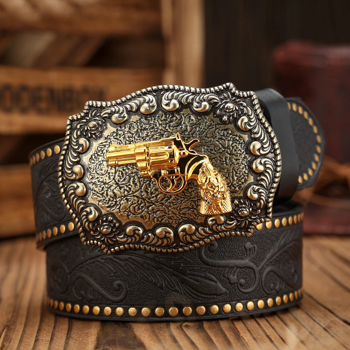 A Western-style PU Belt Suitable for Both Men and Women, in Bohemian Style and Retro, Is Perfect for Daily Casual Outings