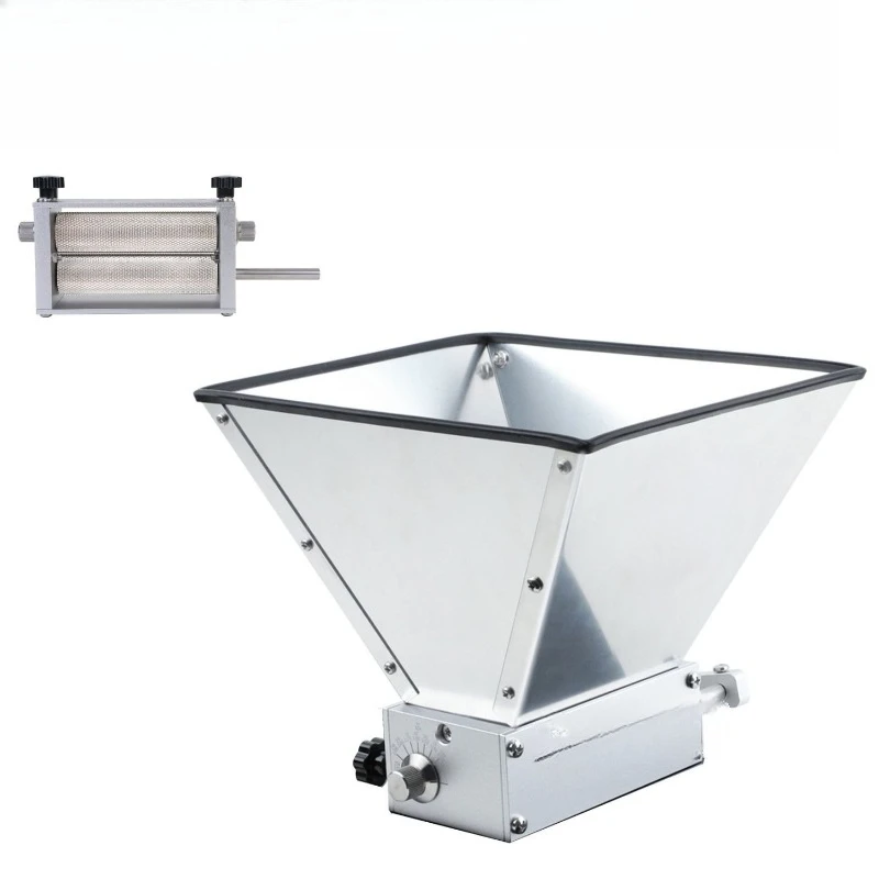 304 stainless steel double roll wheat press adjustable roller spacing efficient crushing beer brewing special machinery
