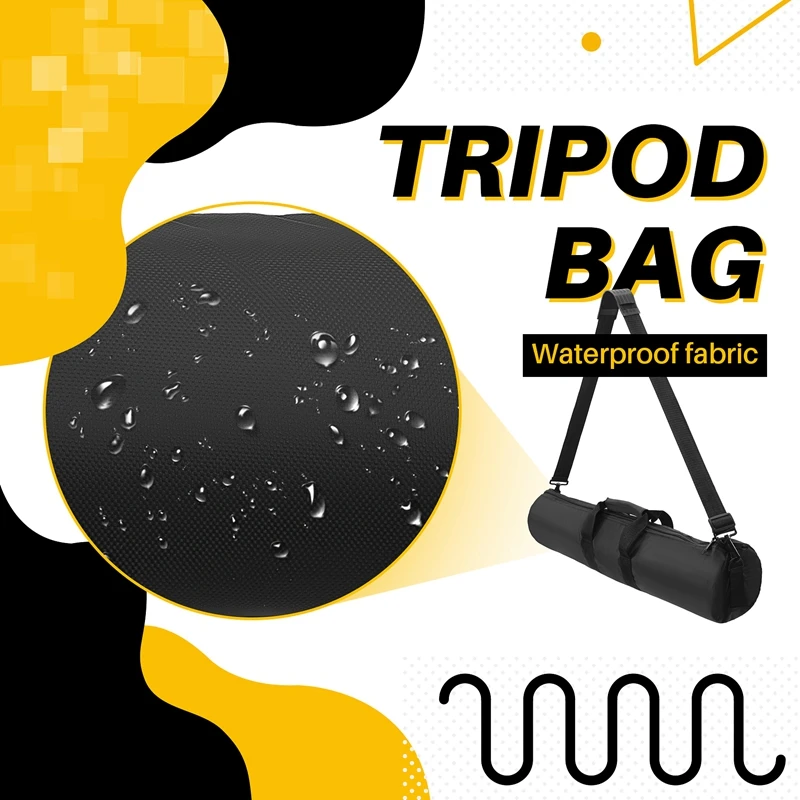 65CM Camera Tripod Bag with Protective Cotton Waterproof Light Stand Tripod Monopod Camera Case with Shoulder Strap-A56M