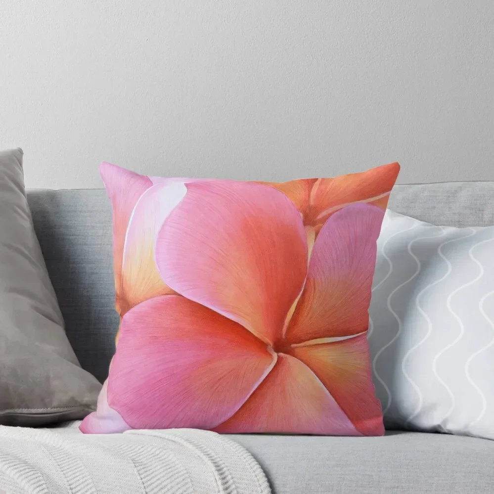 

Frangipani flowers, plumeria - Exotic fragrance Throw Pillow Christmas Pillow Covers Couch Cushions pillow