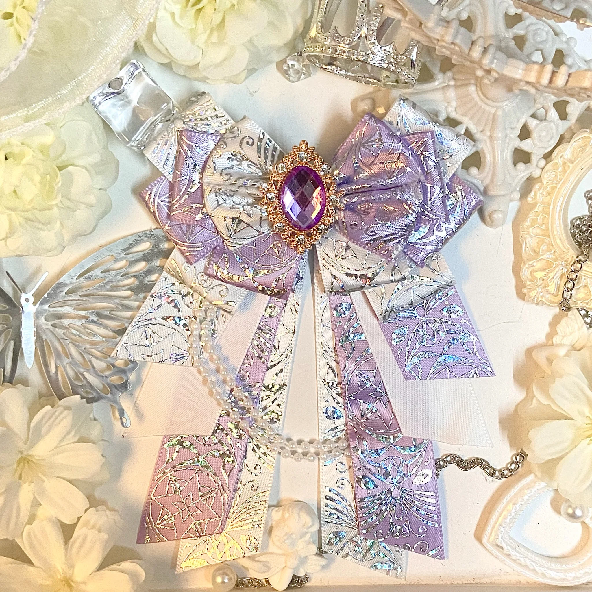 قوس عصا دعم DIY، مروحة دعم، ضوء متدفق، مواد محيطية رائعة، حقيبة ألم Gu Mei Ba Ji Tuo، Lolita